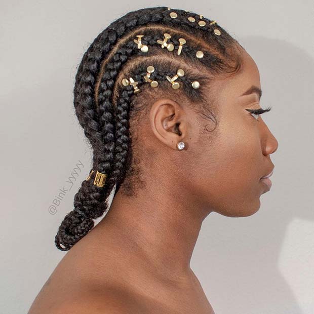 Edgy Accessorized Braids