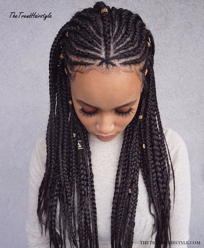 Fulani Braids with Beads and Cuffs