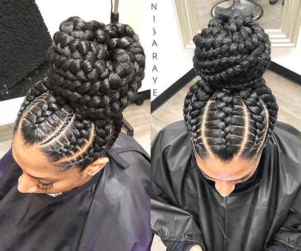 Large Braided Bun 1