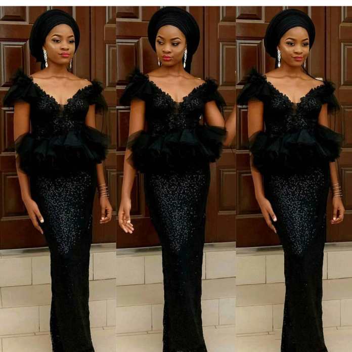 Black Aso Ebi Gowns Perfect For Wedding Guests