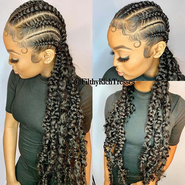 Trendy Braids and Curls