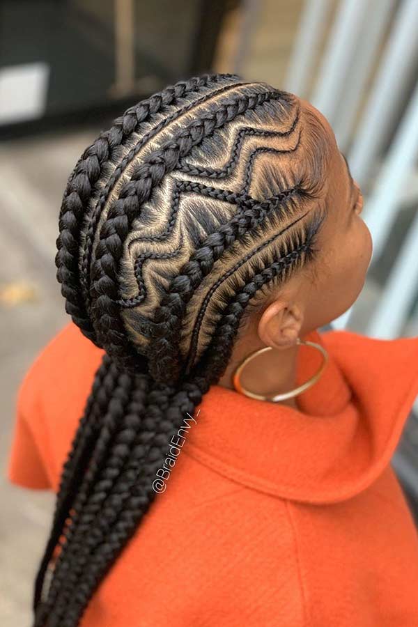 Trendy Feed In Cornrows