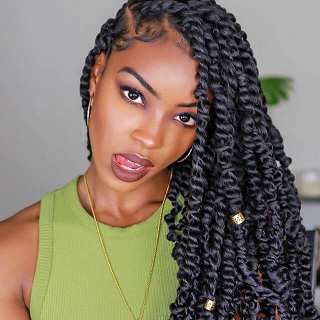 15 Pretty Twist Braids Hairstyles For African With Black Hair 