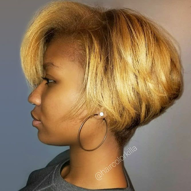 bob hairstyles for black women straight stacked