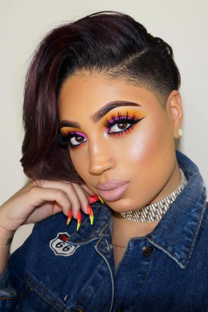 bob hairstyles for black women straight undercut