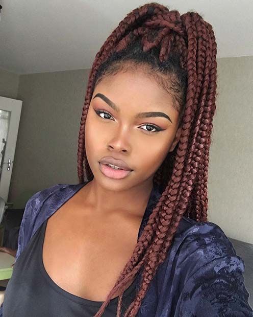 box Braids ponytail