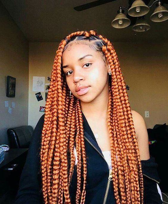 copper box braids