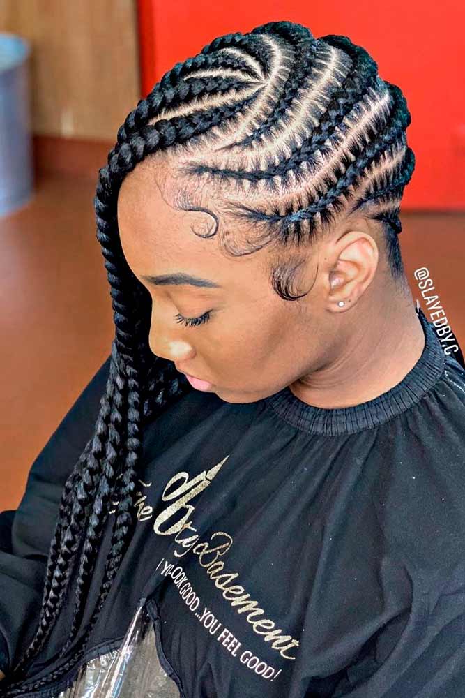 cornrows hairstyles thick wheel pattern