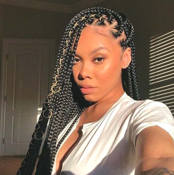 feed in box braids protective hairstyles