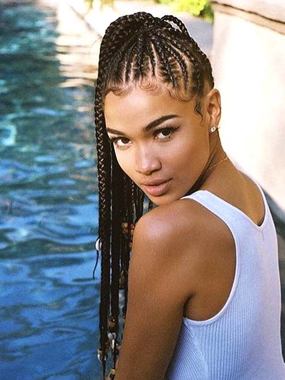 feed in cornrow braids