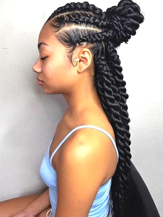 feed in jumbo braids protective hairstyles