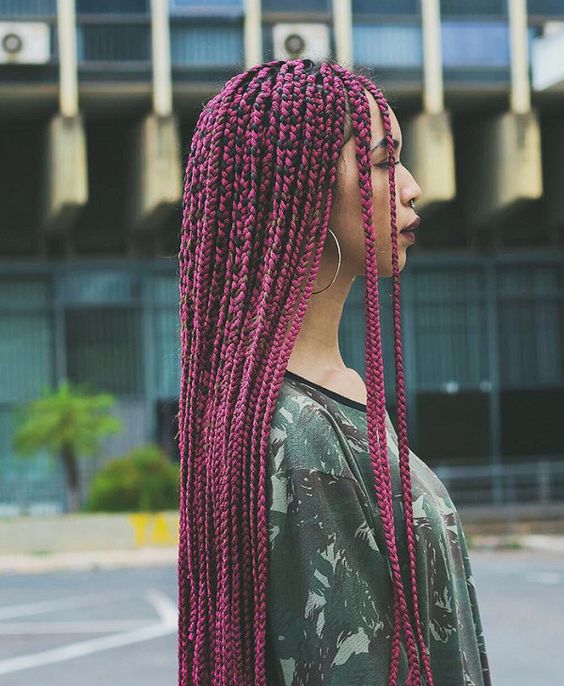 fuchsia braids