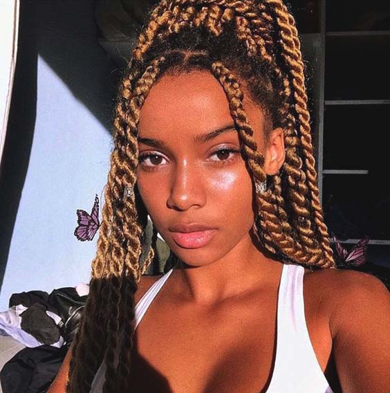 marley twists blonde protective hairstyle