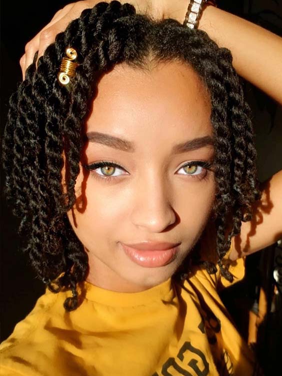 marley twists short hair women