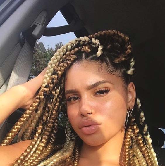 ombre cornrow braids black women hairstyles