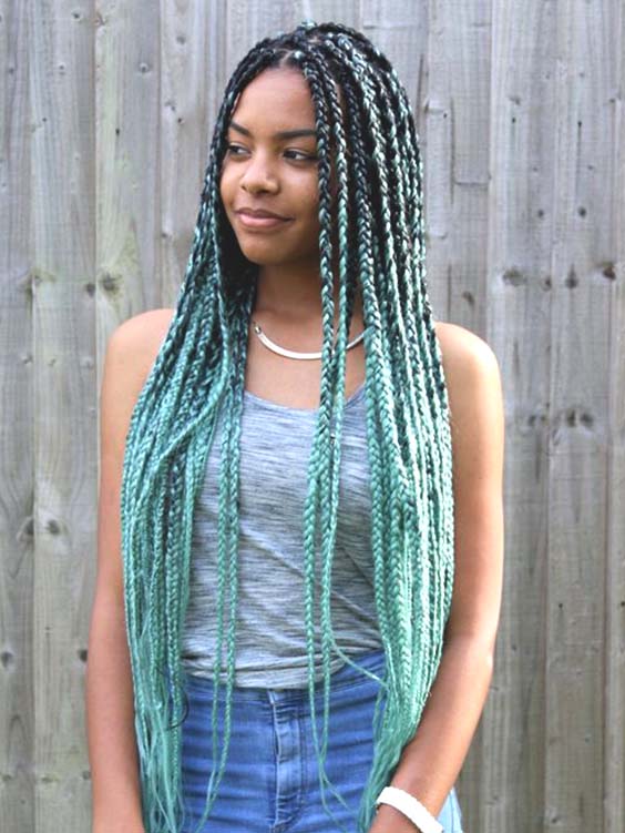 ombre cornrows braids pastel colored hairstyle