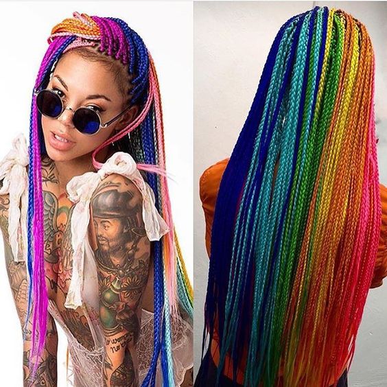 rainbow spectrum braids