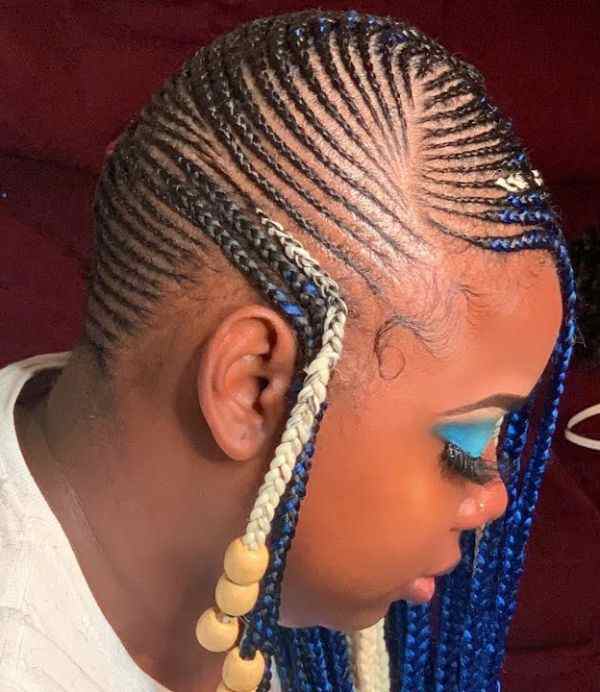 4. lemonade braids with beads 1