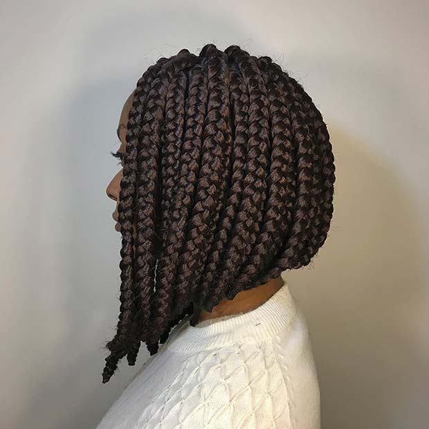 Chunky Braids with an Inverted Style