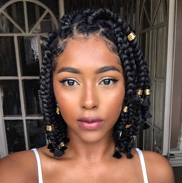 Chunky Medium Box Braid Idea