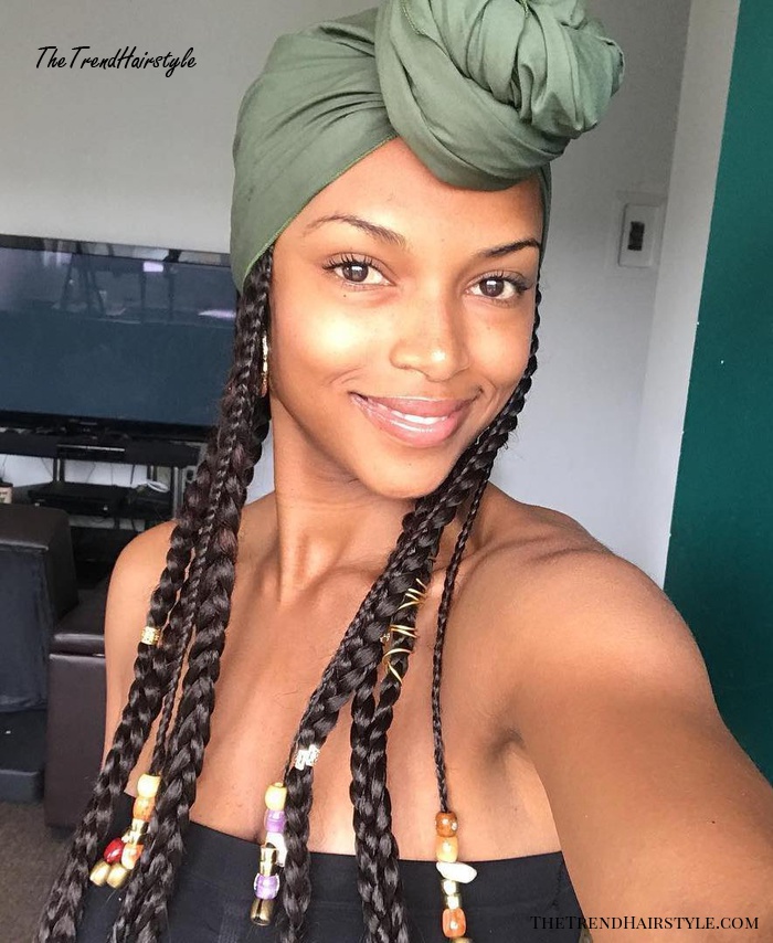 Loose Braids And A Turban