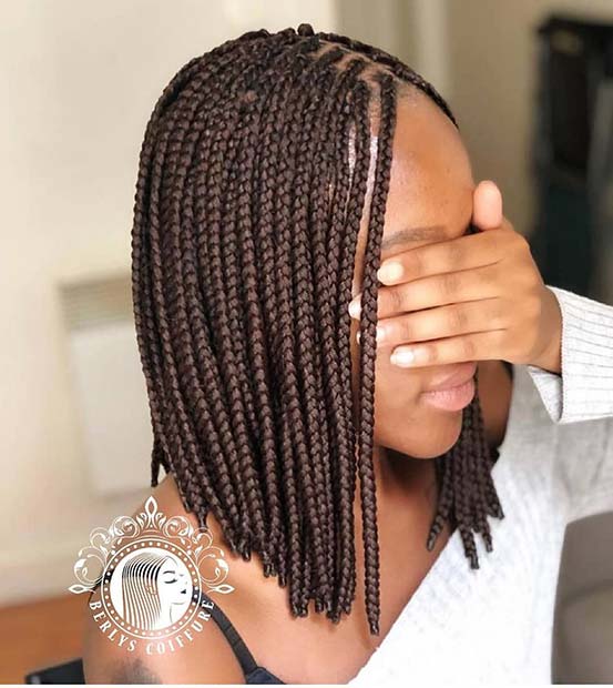 Thin Box Braid Hairstyle