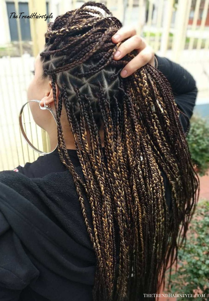 Tiny Triangle Braids With Highlights