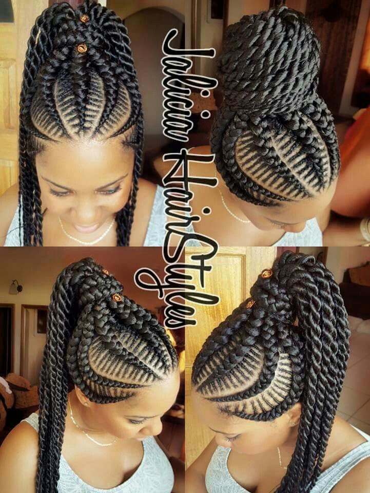 25 Most Impressive Ghana Braid Updo