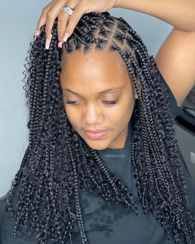 29 shoulder length braids with curls CSg 8DRrB0s