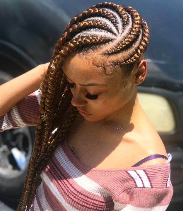 13 golden swirl lemonade braids