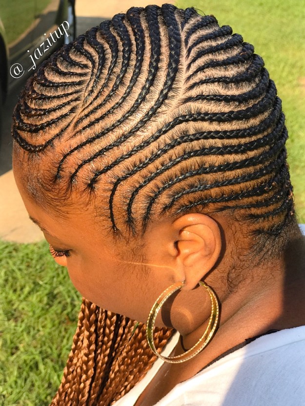 14 skinny curvy cornrow braids