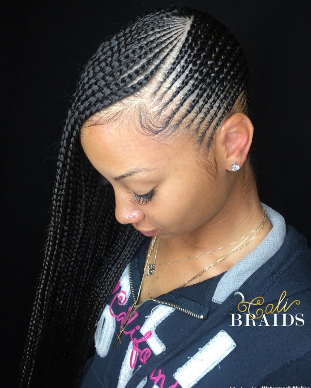 20 back and forth skinny braids