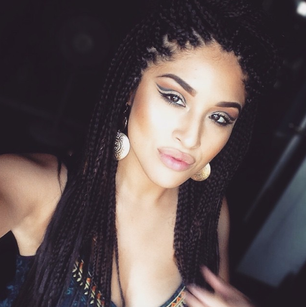 90 Box Braids Hairstyles for African American Styles 9 10 box braids and makeup