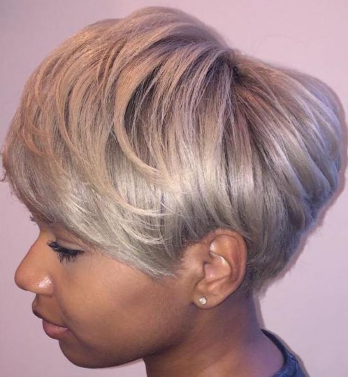 11 ash blonde pixie bob for black women