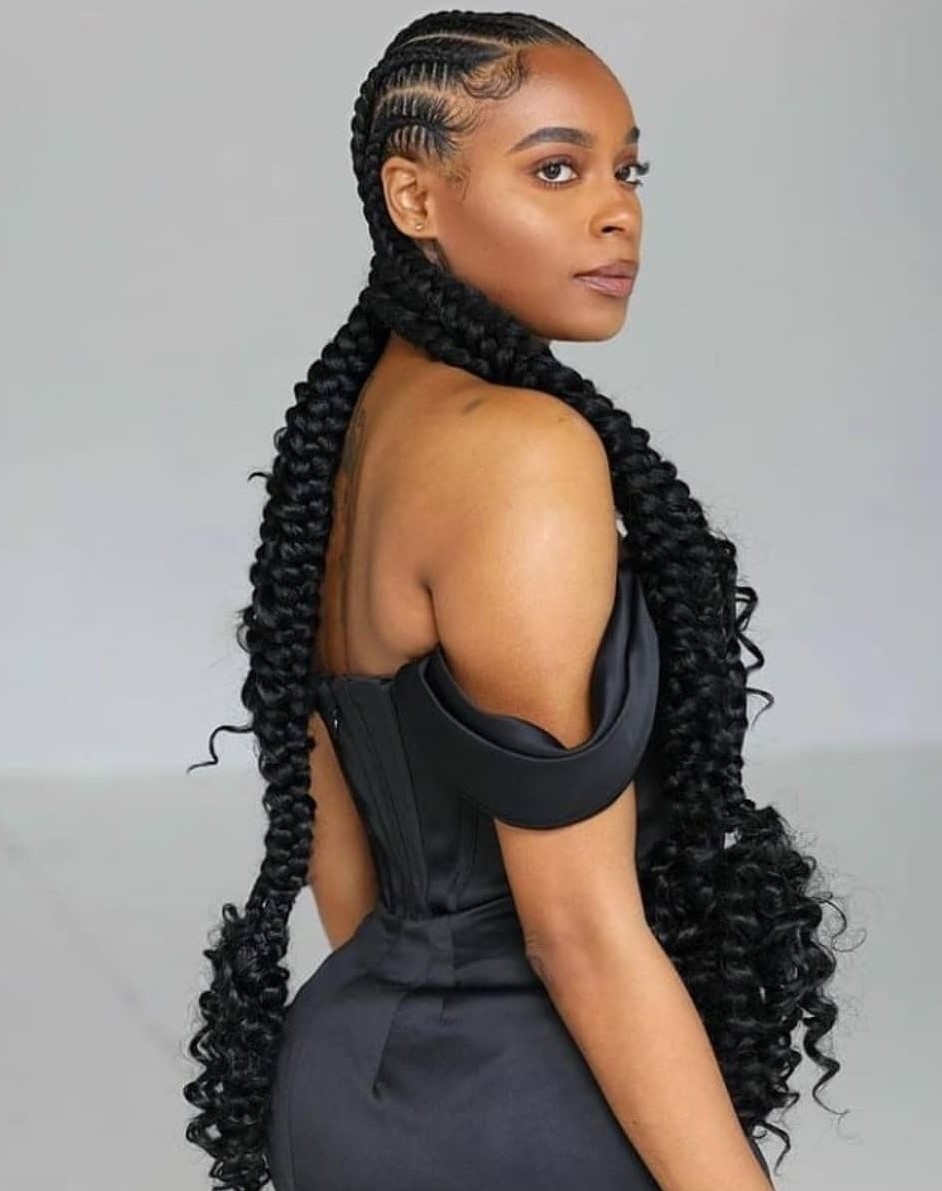 15 long ghana cornrow braids