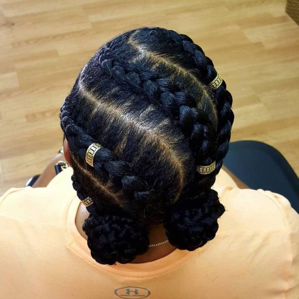 17 big diagonal goddess braids