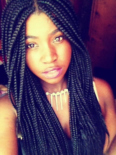 17 hot necklace and box braids