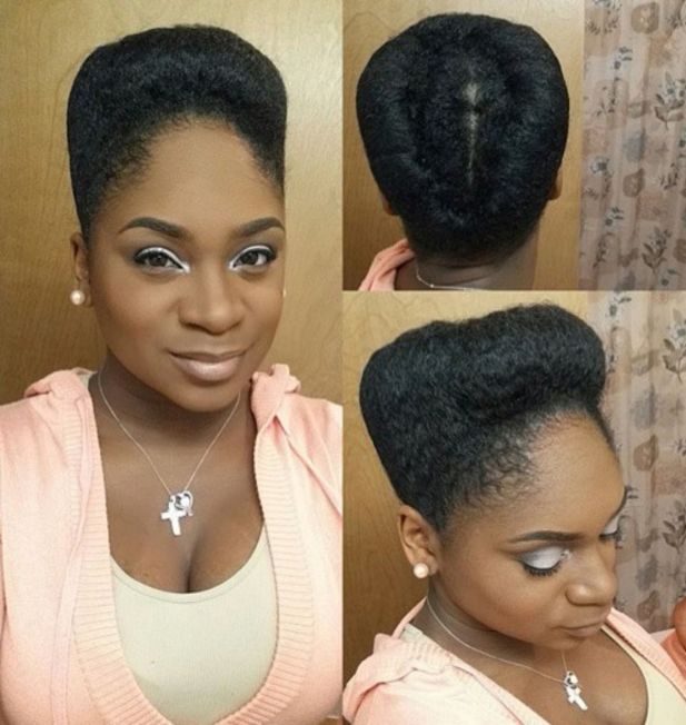 18 tall updo for natural hair
