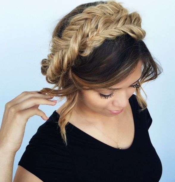 19 fishtail braided updo