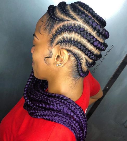 2 updo with circular cornrows