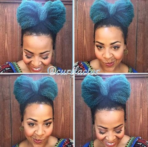 20 funky bow updo for black women