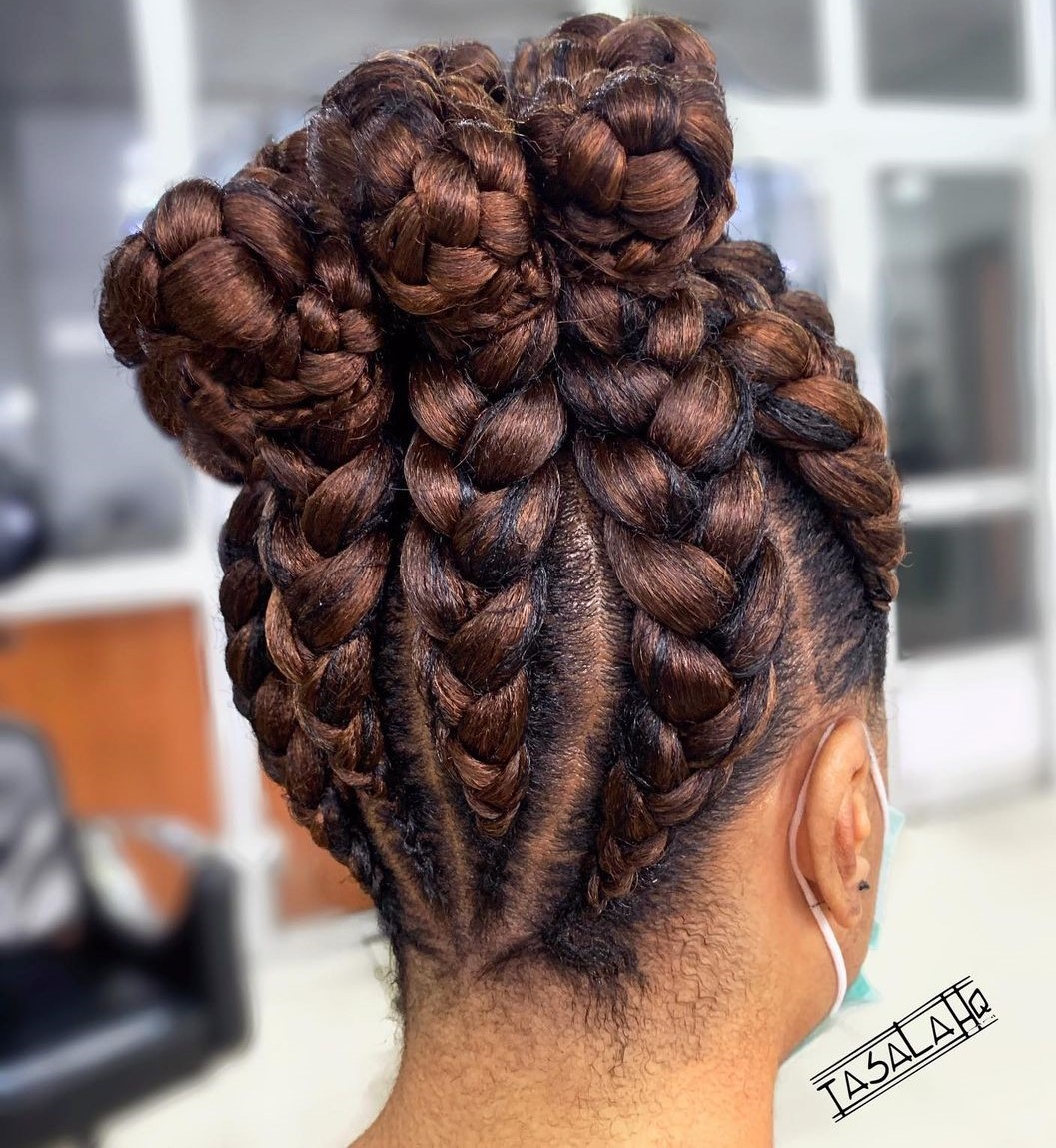 20 ghana braids updo for thick hair CDWeUUHnFeF