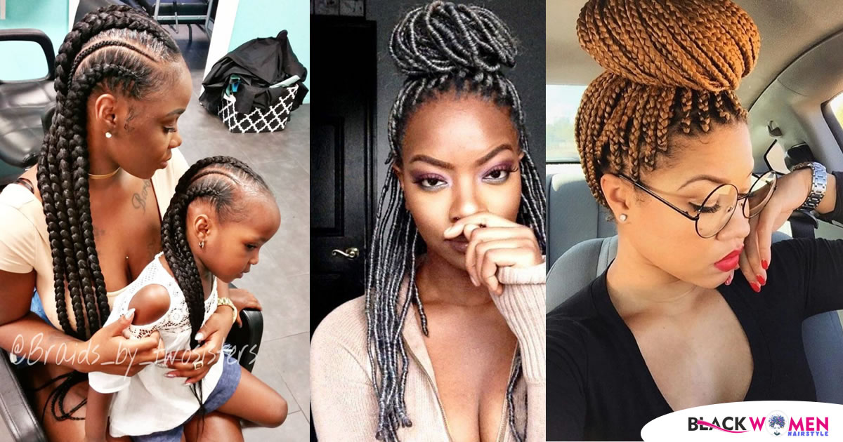 Braid Braided Hairstyles African American Black Women Hairstyle For Black Women