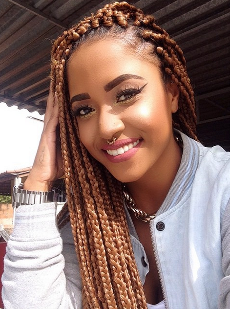 90 Box Braids Hairstyles for African American Styles 6 3 dirty blond box braids