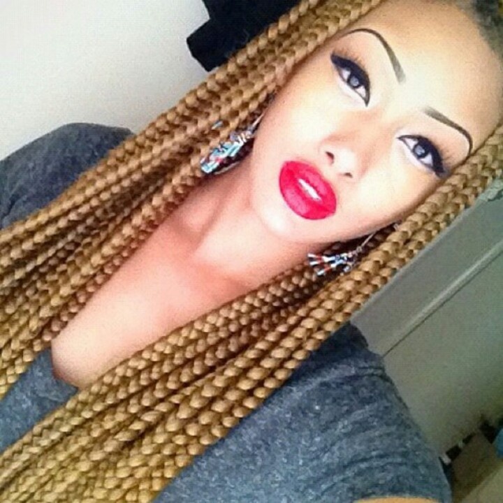 90 Box Braids Hairstyles for African American Styles 11 31 dirty blonde box braids