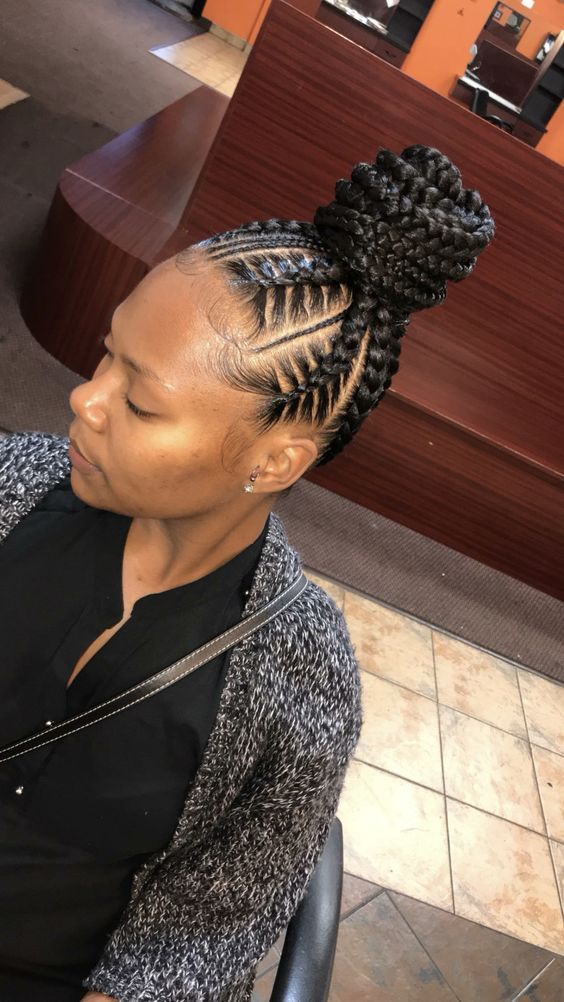 35 Best Ways to Wear Feed in Braids Ponytail For Black Ladies Styleafrika 6