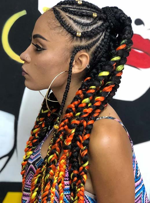 35 Best Ways to Wear Feed in Braids Ponytail For Black Ladies Styleafrika