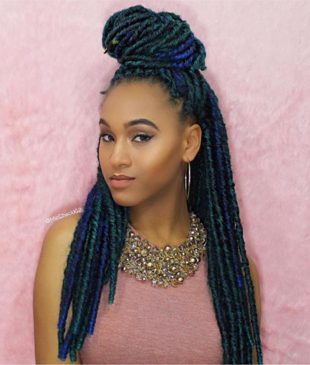 40 Fabulous Funky Ways to Pull Off Faux Locs 25