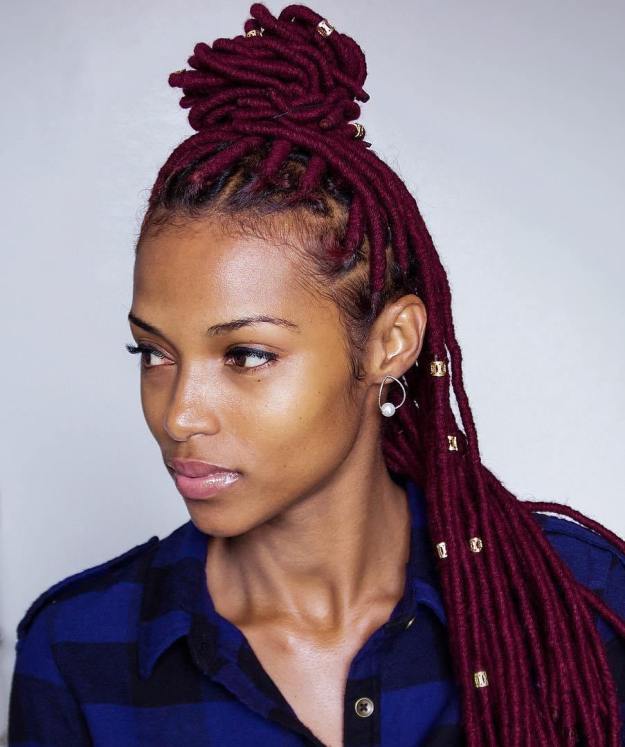 40 Fabulous Funky Ways to Pull Off Faux Locs 5