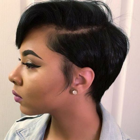 5 sideparted pixie bob for black women